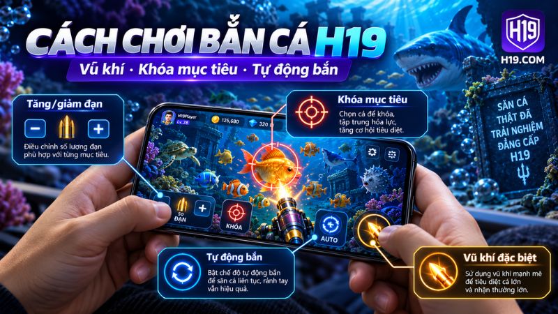 Hướng dẫn chơi Bắn Cá H19 với tính năng khóa mục tiêu và tự động bắn