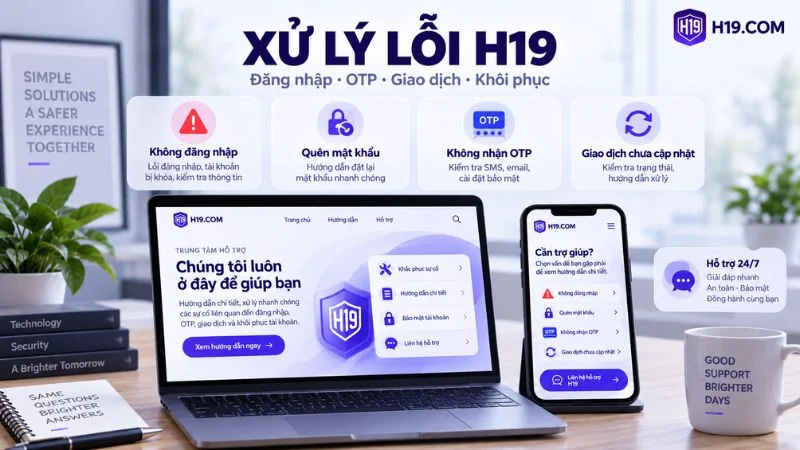 Hướng dẫn xử lý lỗi đăng nhập OTP và khôi phục tài khoản H19